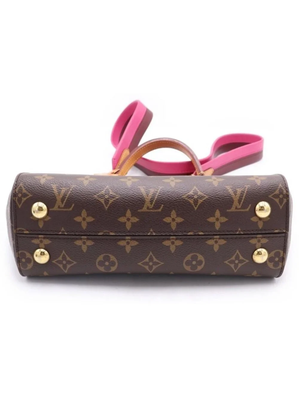 Louis Vuitton Cluny BB Handbag 2-Way Back Monogram Leather Brown Pink